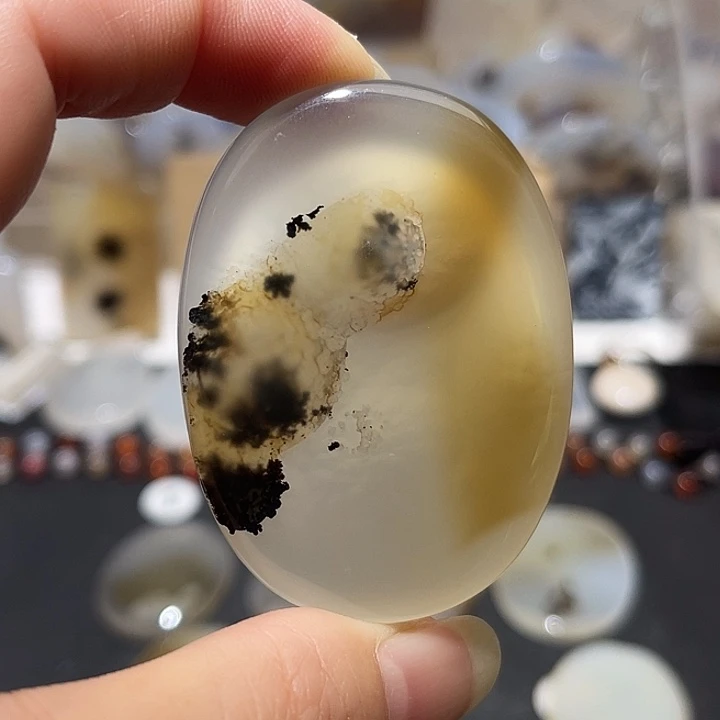 蓝***水玛瑙/玉髓未镶嵌吊坠(不含链)