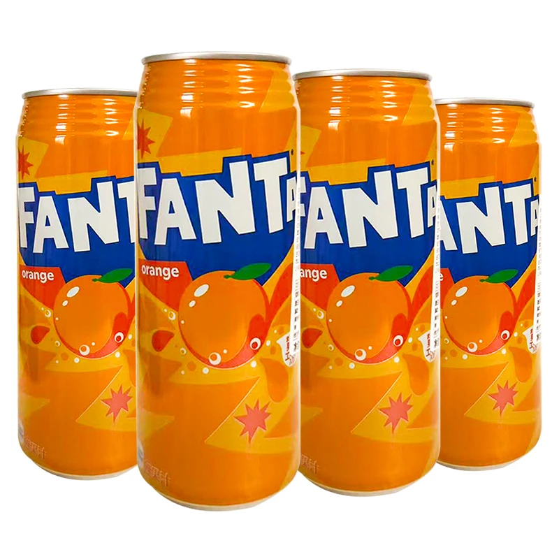 Fanta/芬达日本进口橙子味碳酸饮料500ml/铝罐装碳酸网红颜值饮料