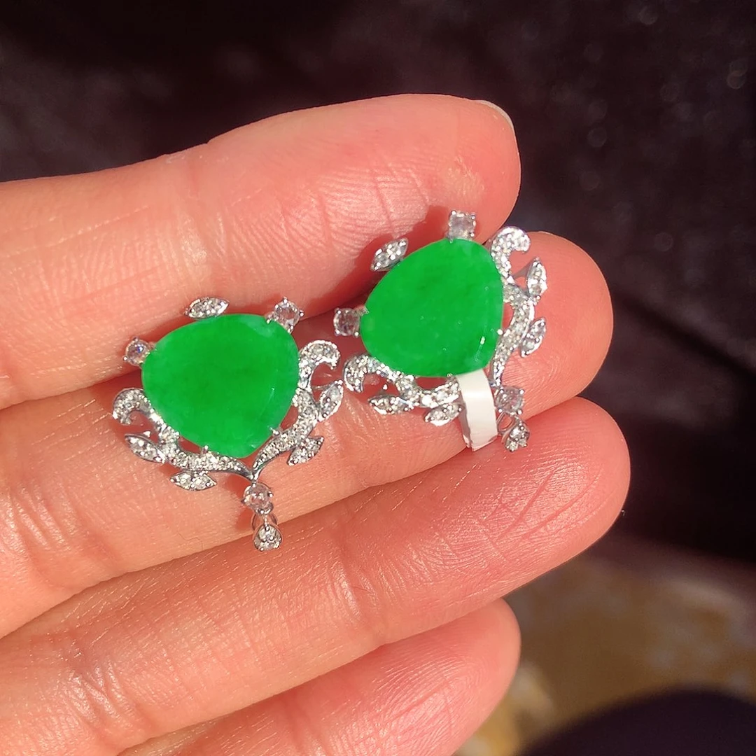 翡翠颈饰18K金镶嵌上新