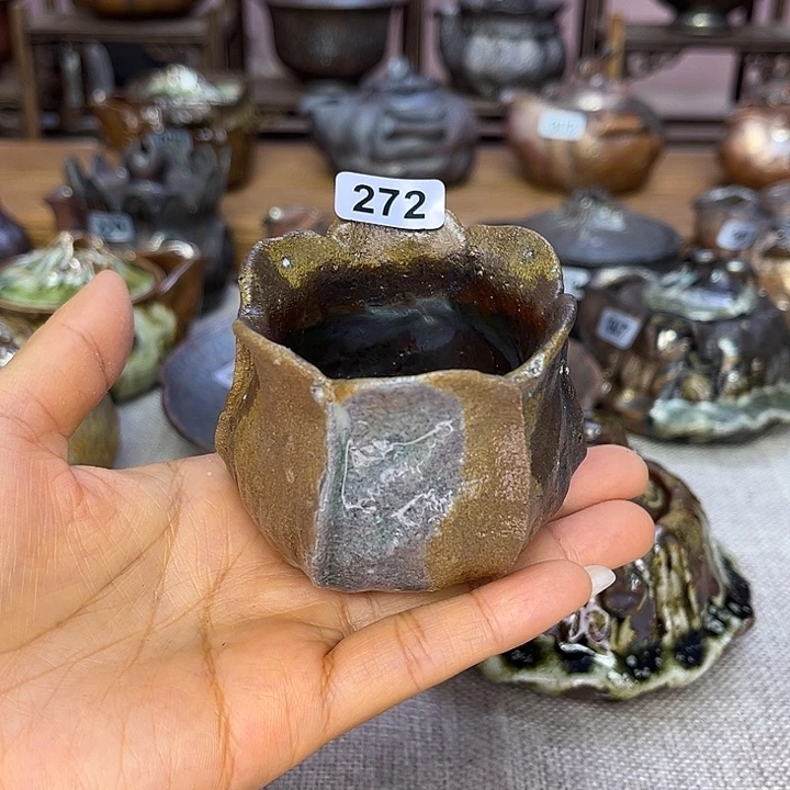 裸柴烧陶瓷手工茶器