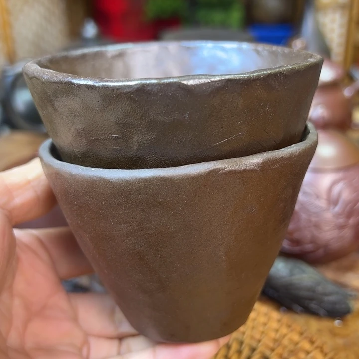 陶瓷柴烧坭兴陶杯子（2个）