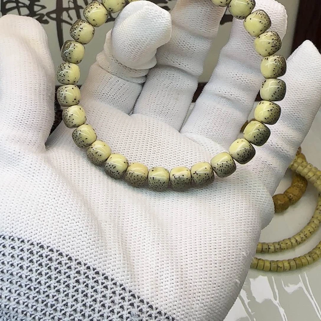 星月菩提手串卡8河豚绿包白