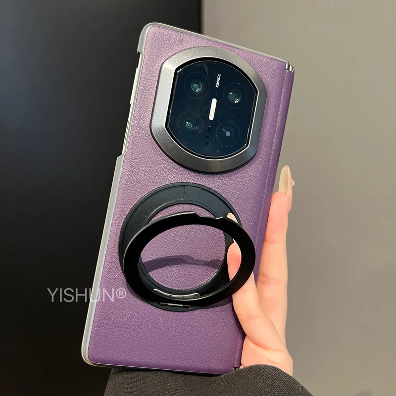 适用华为matex7手机壳新款折叠屏matex6典藏版喷油旋转磁吸支架双