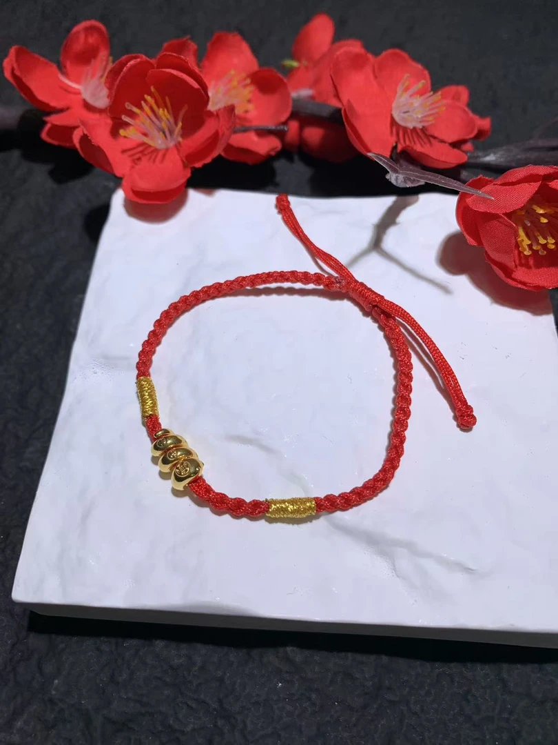 （青黛）18k小金蛇红绳F1187