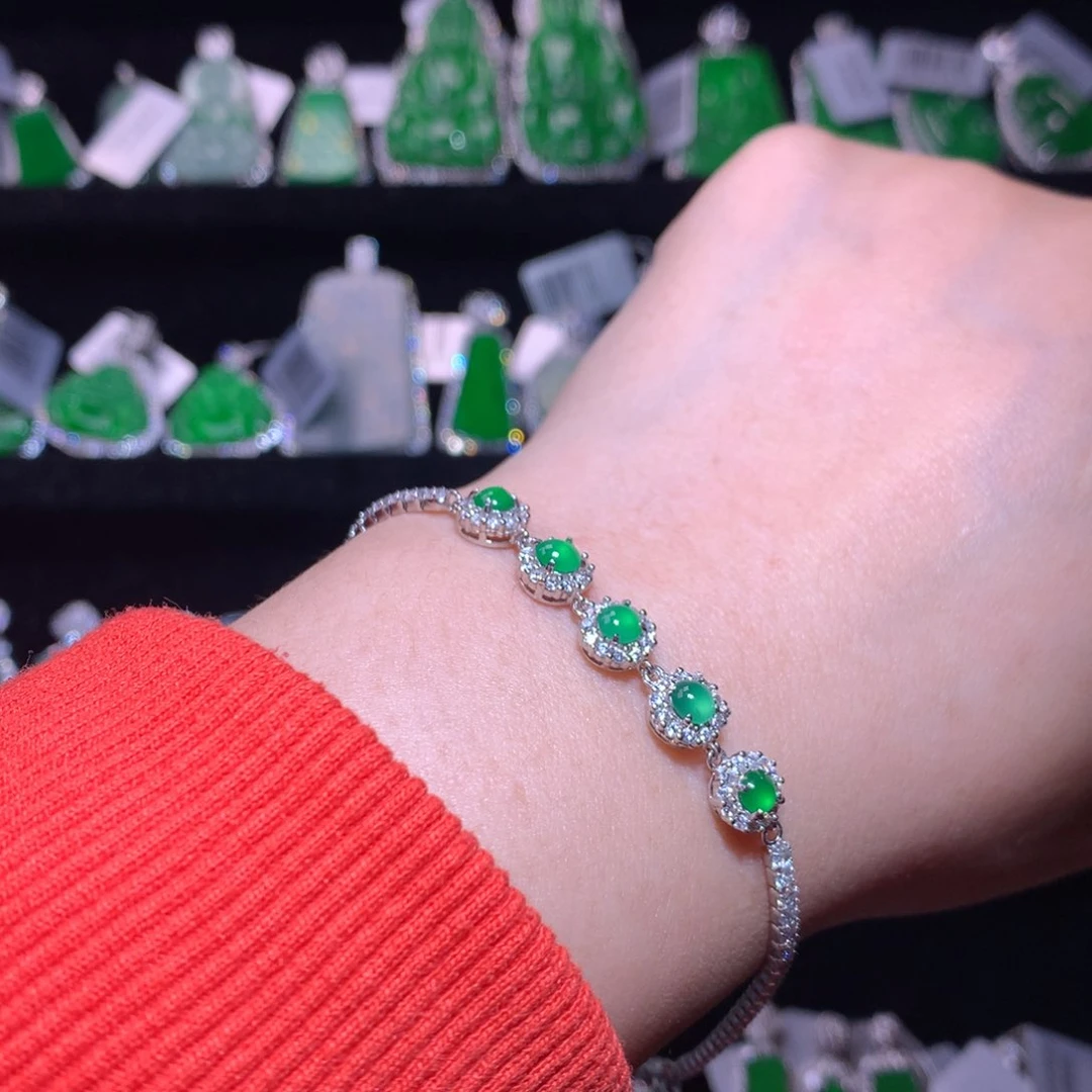 【闪购商品】银S925镶嵌翡翠耳饰