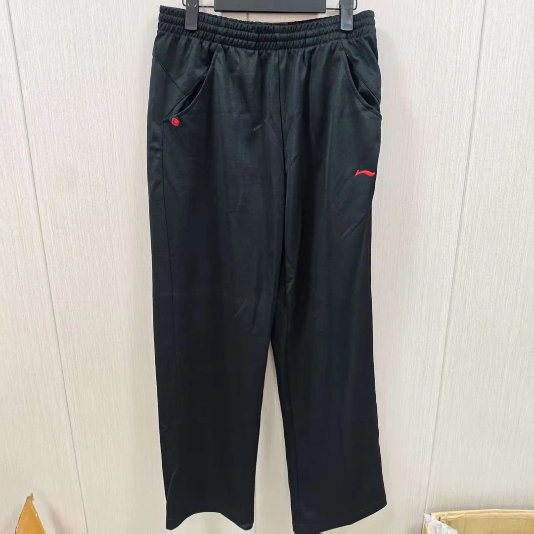 《B品以直播展示为准》李宁休闲加绒纯色运动长裤AKLE647