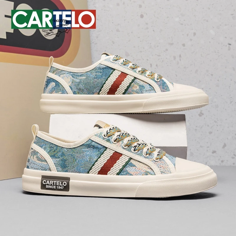 卡帝乐鳄鱼男鞋夏季新款休闲板鞋时尚潮流百搭一脚蹬男士透气布鞋