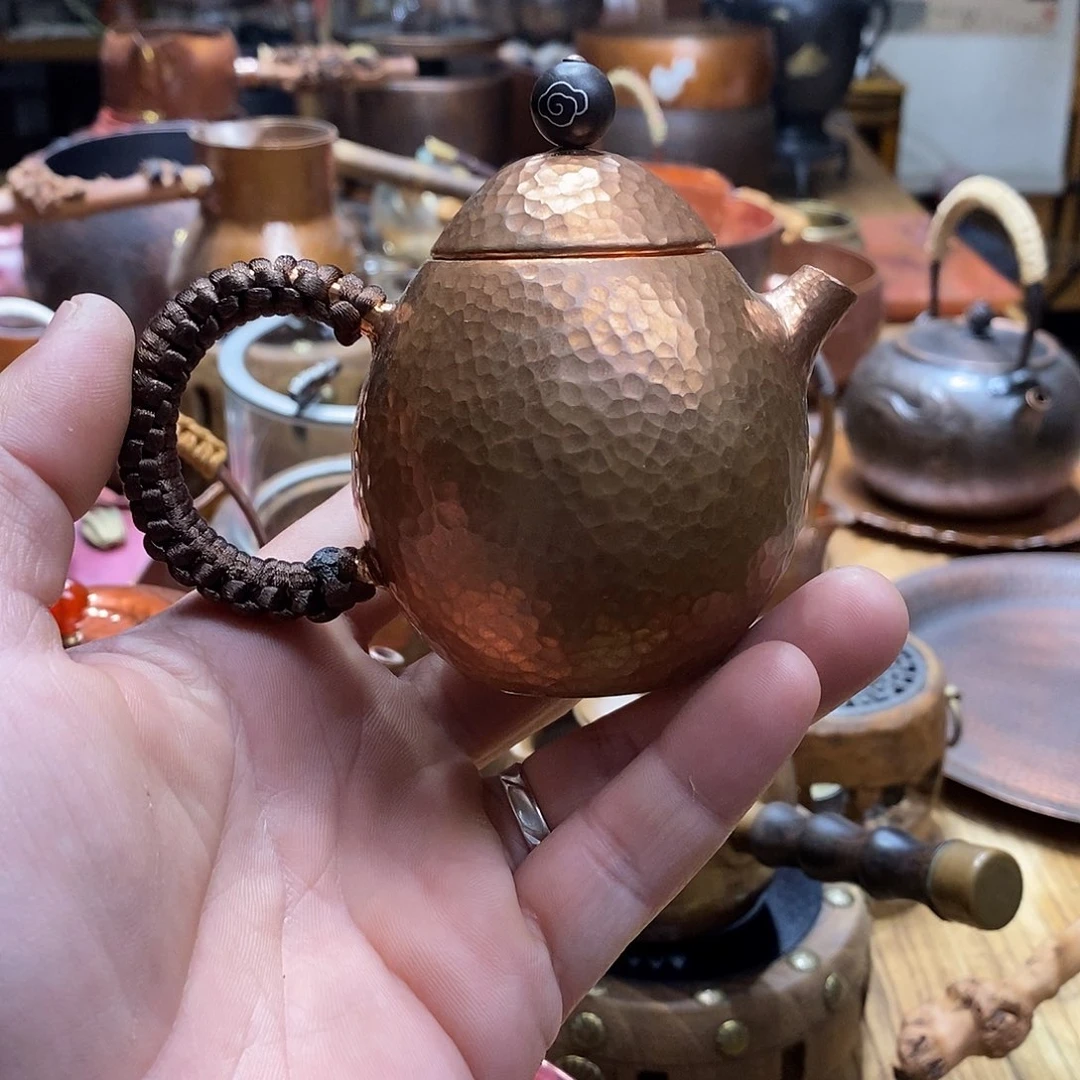 ᝰ****任和堂纯紫铜泡茶壶龙蛋