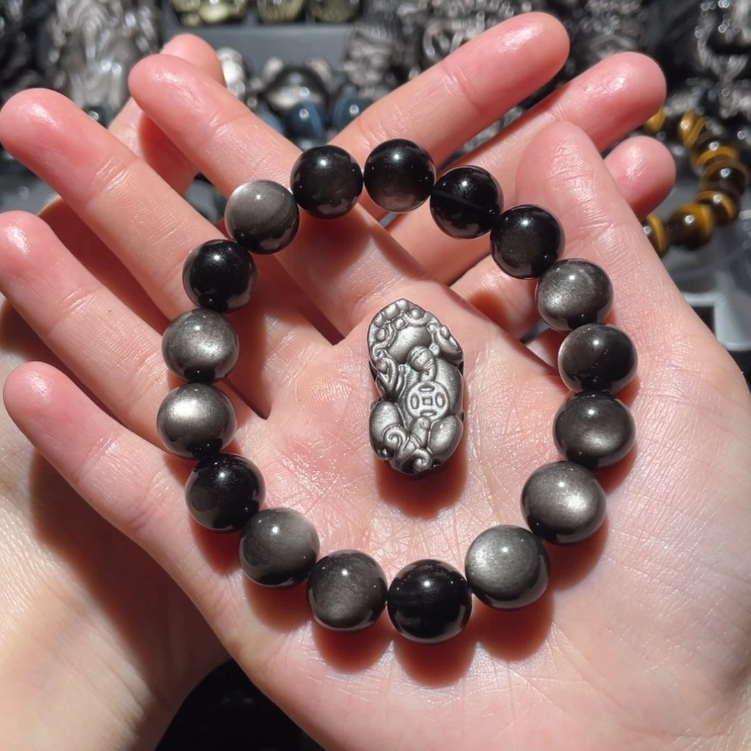 黑曜岩手串未镶嵌向*