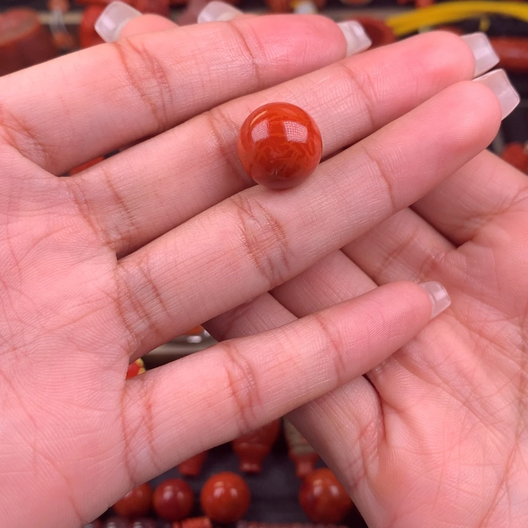 南红玛瑙未镶嵌圆珠14