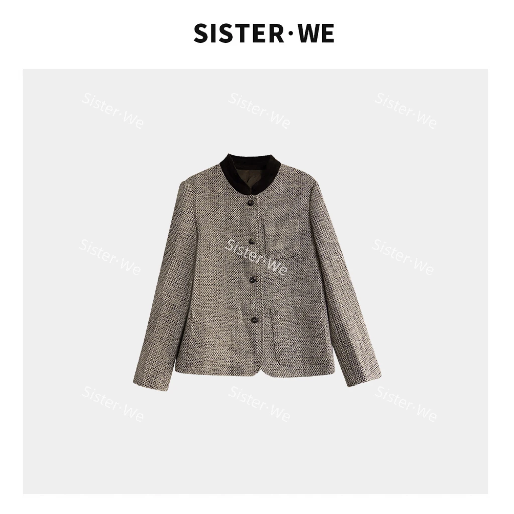 【no退no换】薇姐【拂晓】Sister·We老钱风气质立领短款外套8909