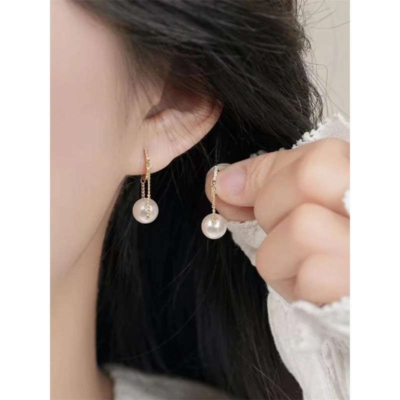 2025年新款小众设计感珍珠耳扣气质简约小清新耳环女时尚百搭耳饰