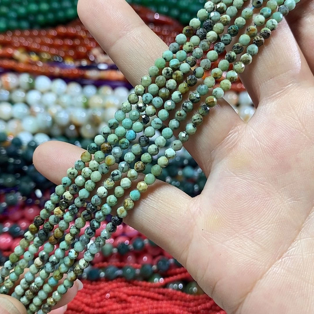 玛瑙/玉髓未镶嵌珠宝半成品湖小北切面一条卡3.5mm