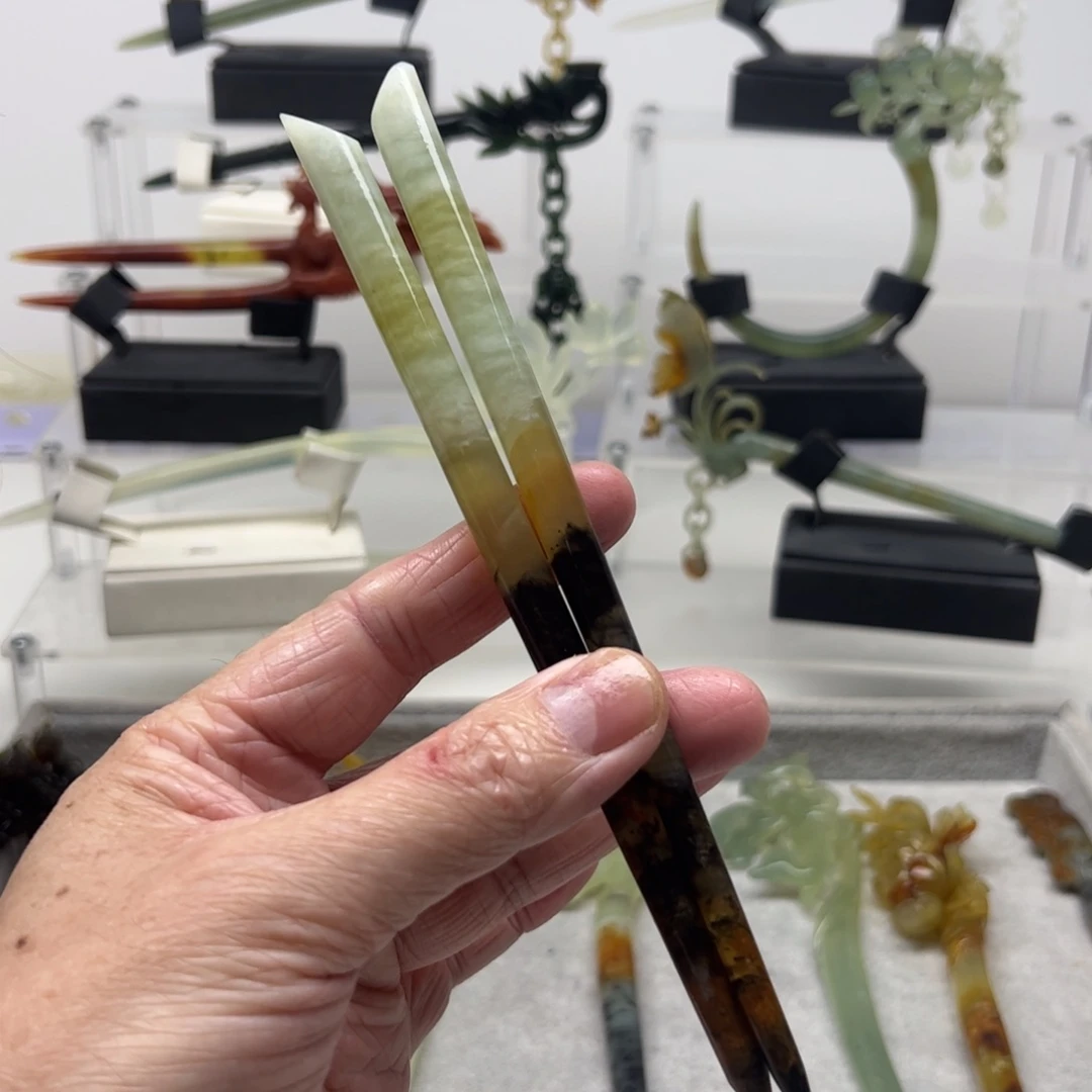 未镶嵌岫玉福利发簪