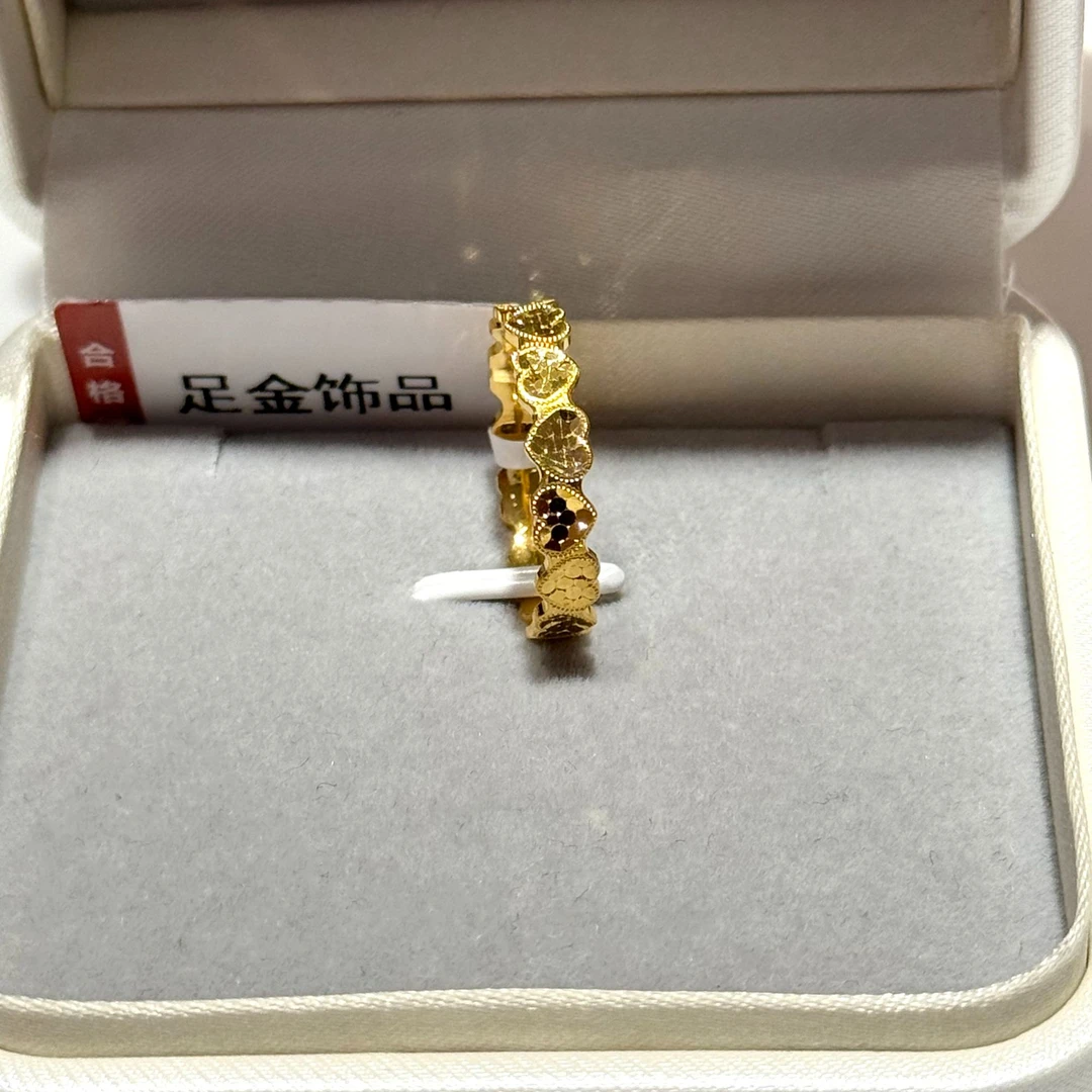 【大魔王专享】足金999 爆闪鱼鳞爱心 GP 12# 3.56 纳金添喜