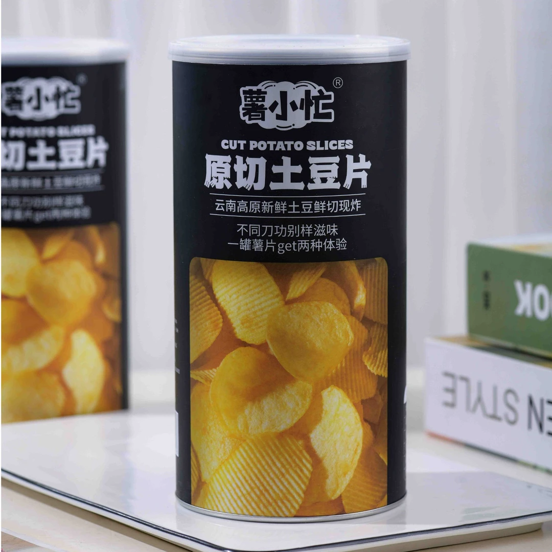 黑松露网红原切罐装薯片土豆片薯小忙休闲夜宵解馋麻辣酥香小零食