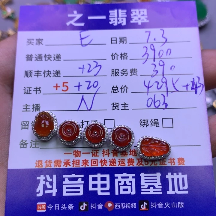 翡翠18K金镶嵌颈饰?****a