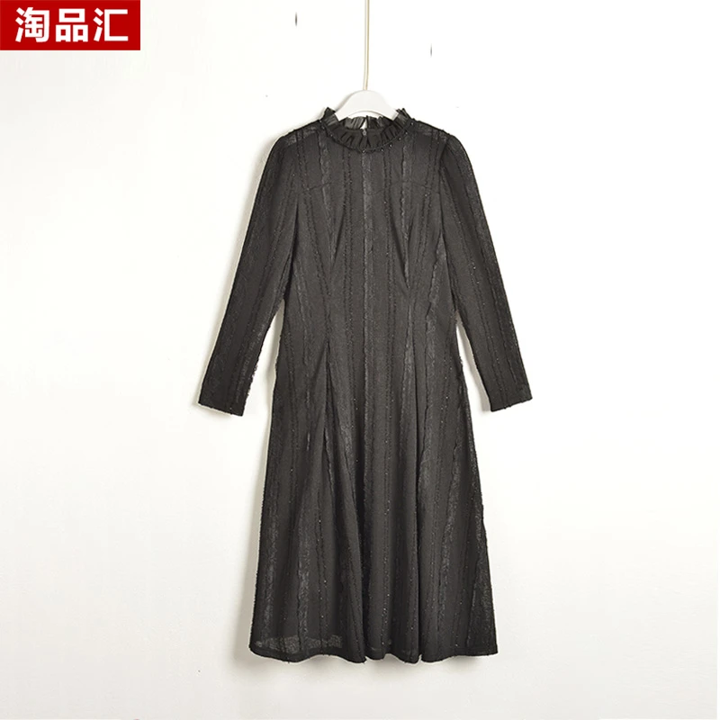GPE3【专柜捡漏】中高端时尚女装DQB-连衣裙6596-黑色
