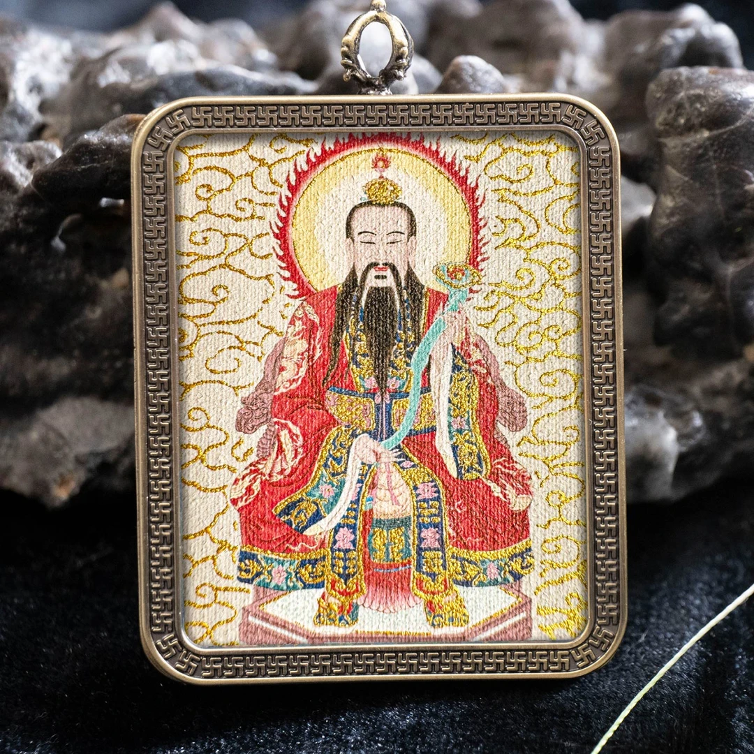 【75】灵宝天尊  上清之主  道派唐卡  三清 道派三清 唐卡唐卡吊坠