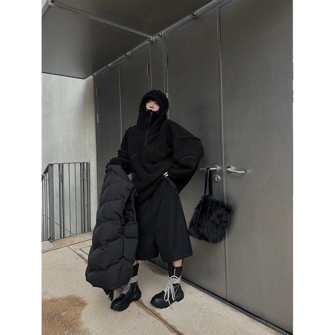 嘉仪【知识分子】低裆西装中裤毛呢裤