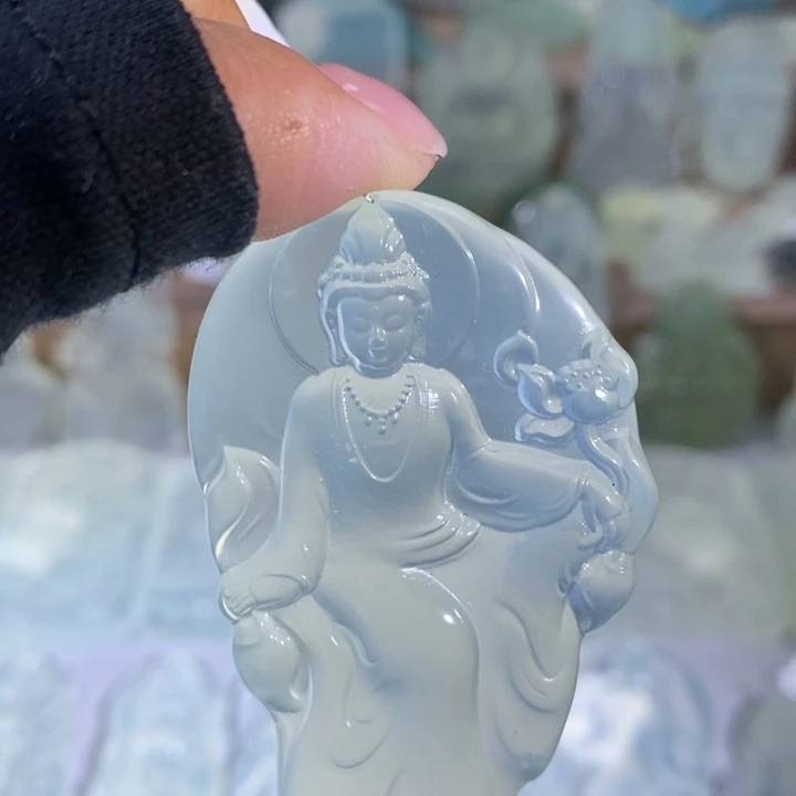 岫玉未镶嵌吊坠吊坠