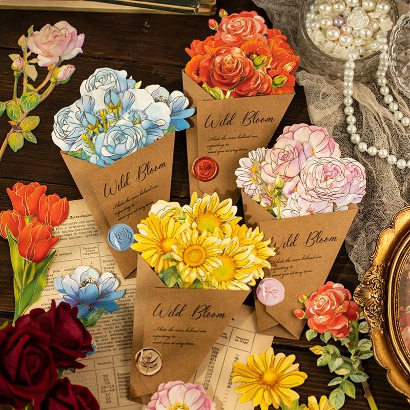 陌上花开素材包高颜值复古文艺仿真花束手帐背景打底送礼装饰素材