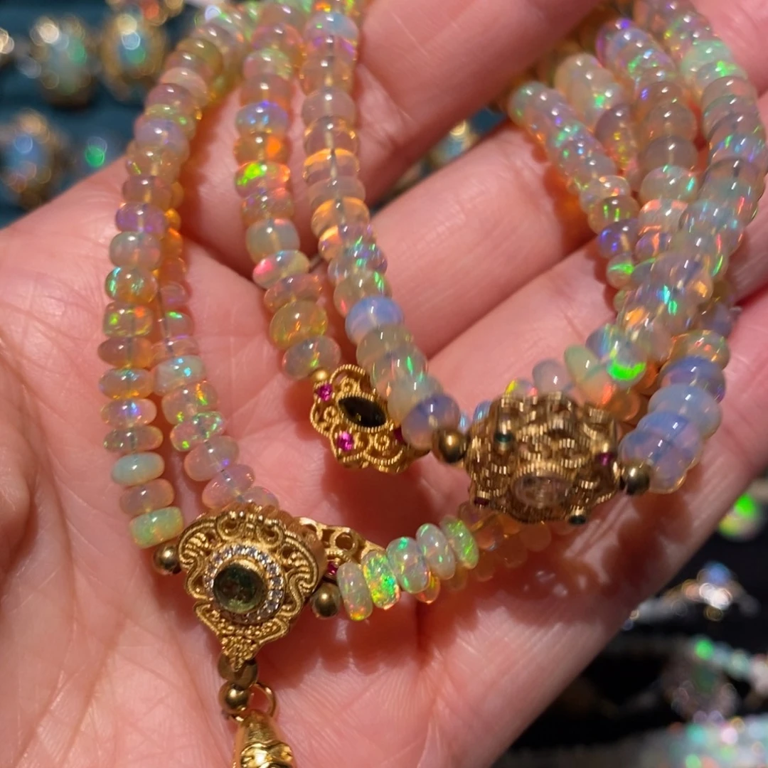 欧泊银S925镶嵌项链