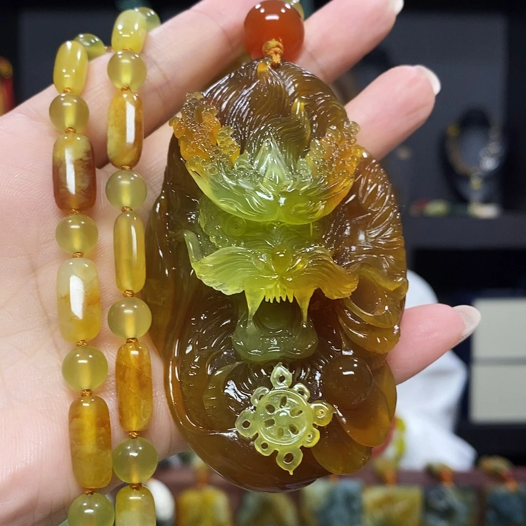 未镶嵌岫玉挂件吊坠项链