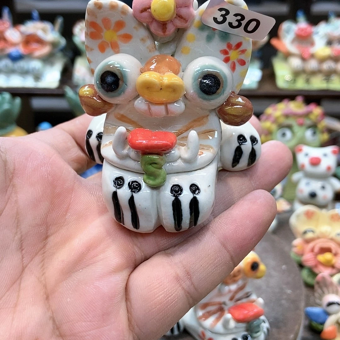 摆件直播间手工陶瓷摆件330