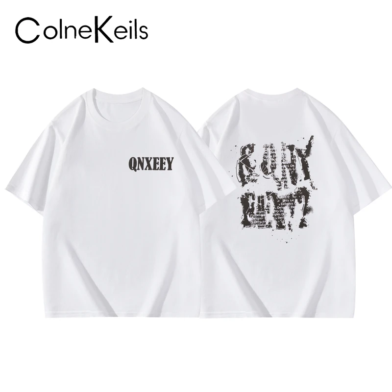 Colne Keils7A抗菌重磅纯棉夏季宽松情侣短袖潮流百搭T恤T6001