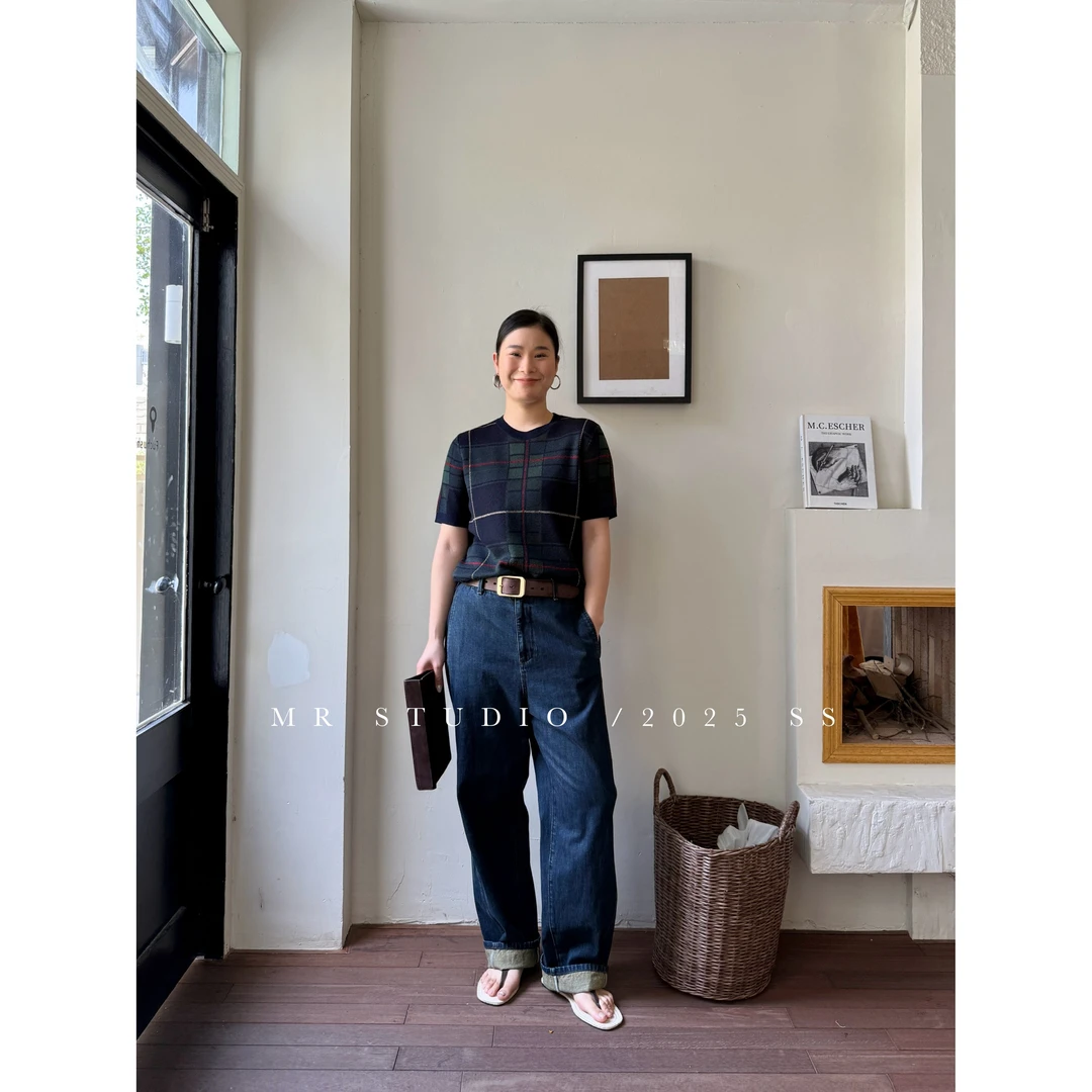 【YILI显瘦女装】时尚百搭软糯套头针织短袖t Y0676