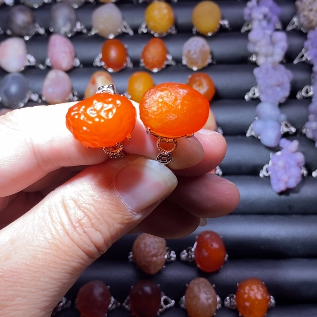 畅***想玛瑙/玉髓合金戒指