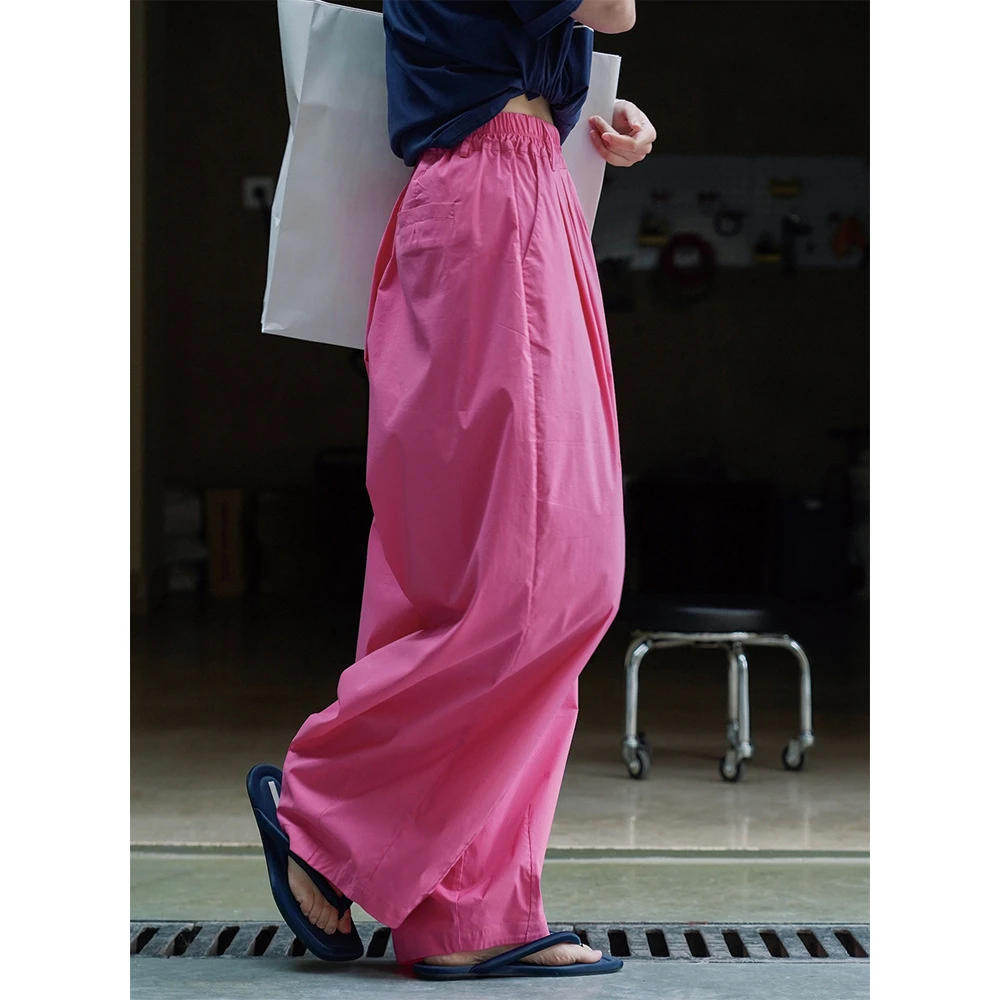 2023卢浮夏季新款日系简约时髦阔腿休闲裤后妈裙2025邱家商品优品