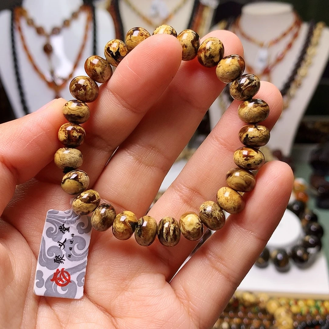 琥珀未镶嵌裸石抚顺琥珀9干白花