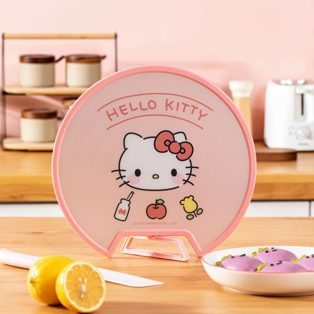 伴糖&三丽鸥正版圆形可立食品级pp砧板双面家用卡通厨房切菜板