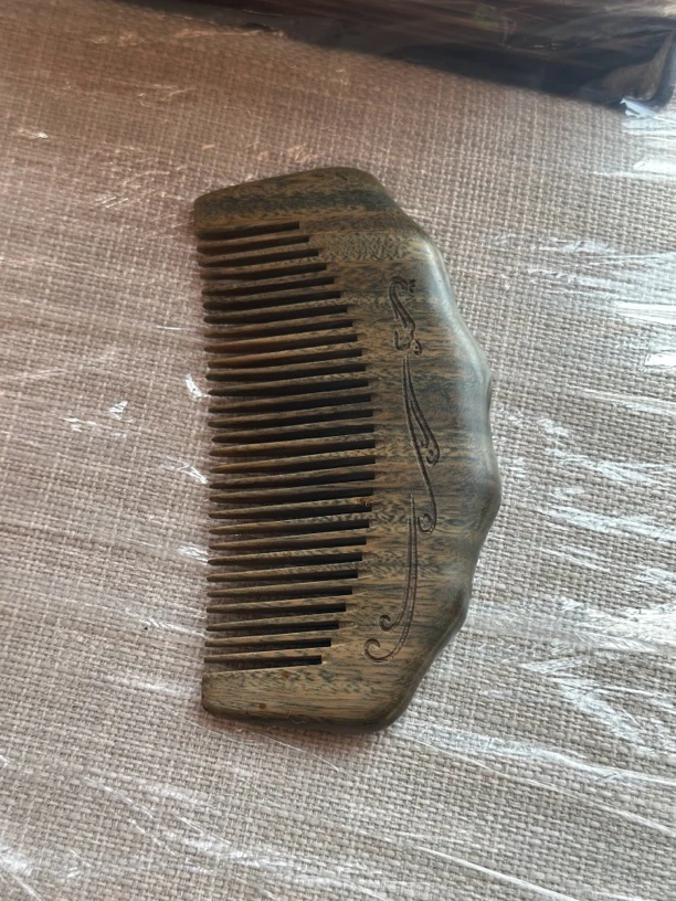 阿根廷绿檀半月梳便携家用宽细木梳11公分