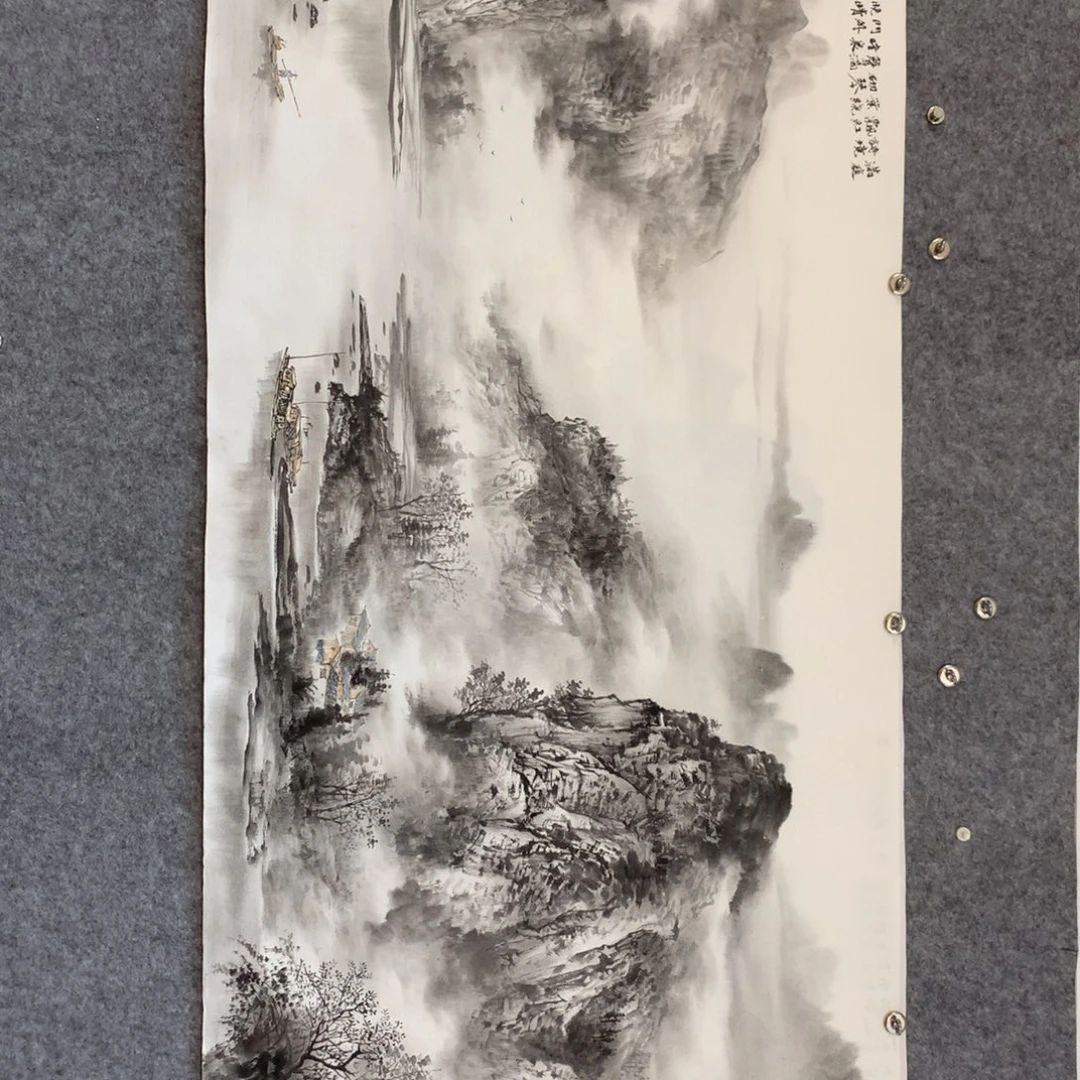 教***父国画山水作品写意
