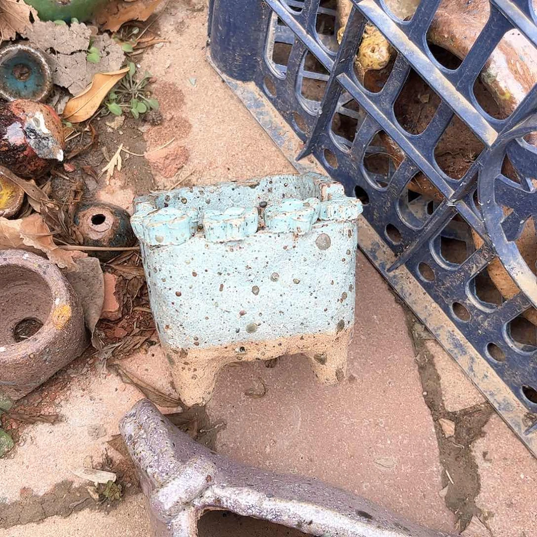 泥塑大*o古镇炻陶花盆