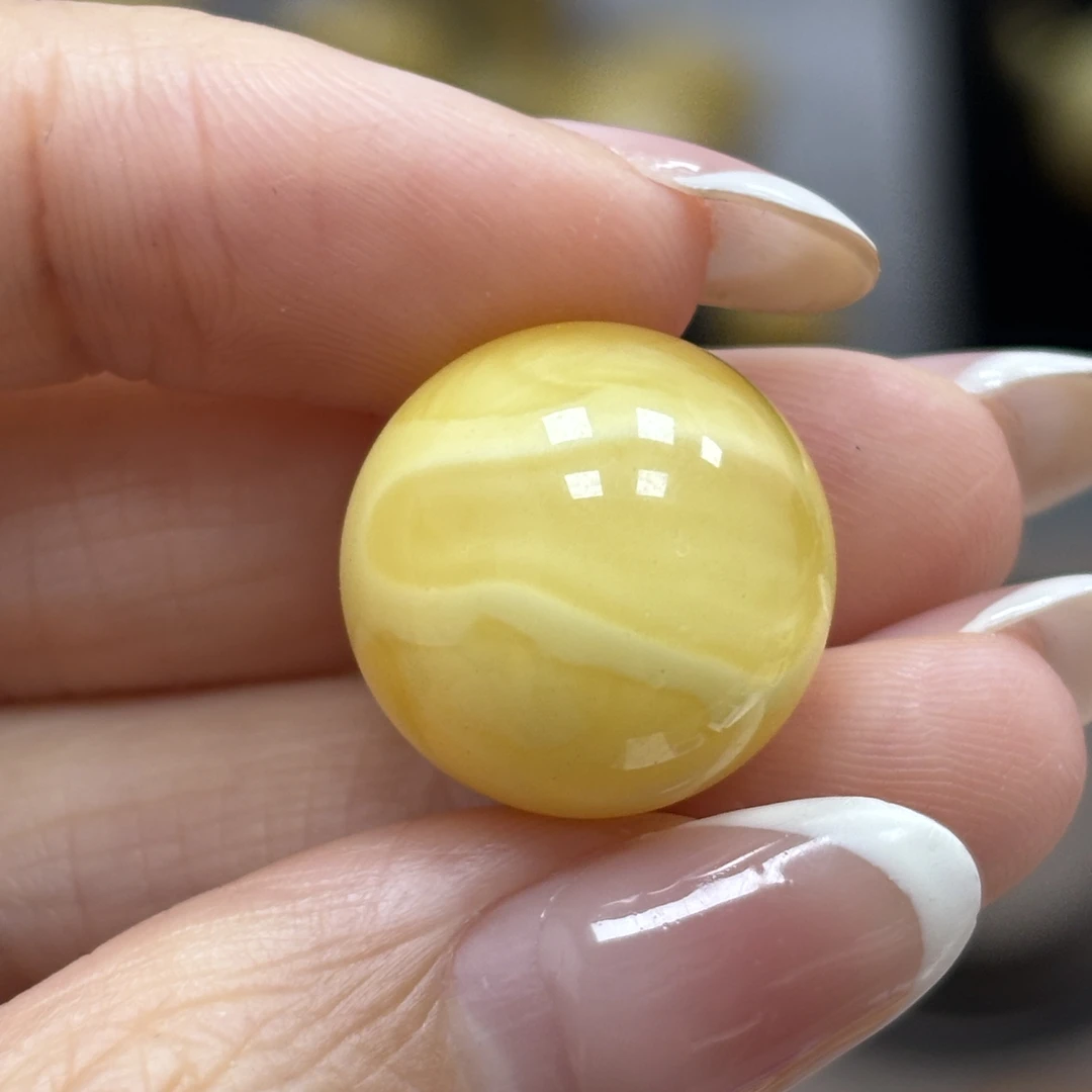 16.7mm瑕疵· 小妖珠宝天然原矿琥珀蜜蜡