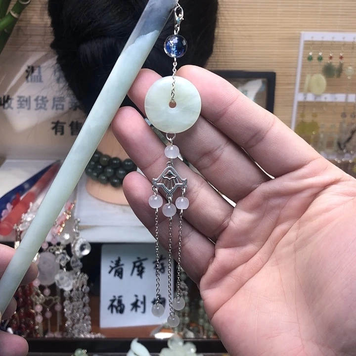 蛇纹石玉未镶嵌发簪