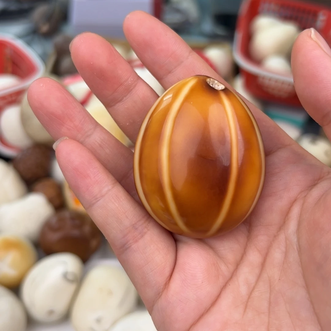 菩提根/象牙果把件龙*儿福利款瓜子打孔编绳