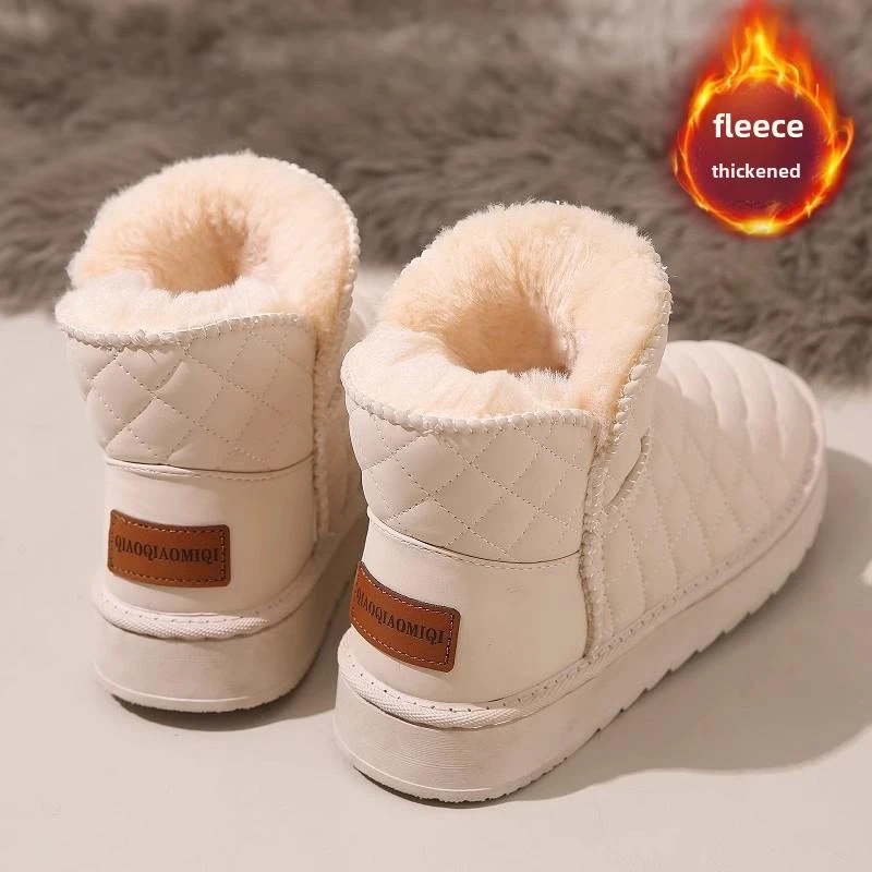 俞兆林雪地靴女冬季加绒加厚保暖面包鞋户外防水防滑抗寒东北棉鞋