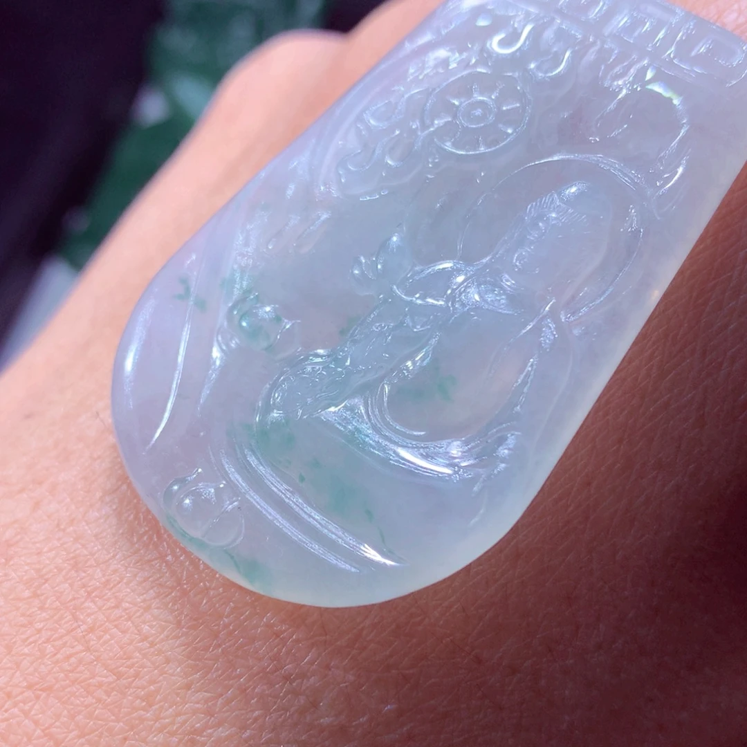 悟***道定制翡翠未镶嵌天然翡翠A货毛货挂件