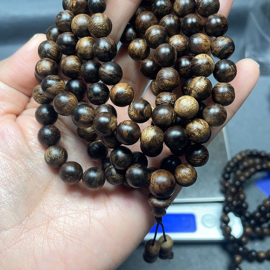沉香手串?****白棋瘤疤0.8