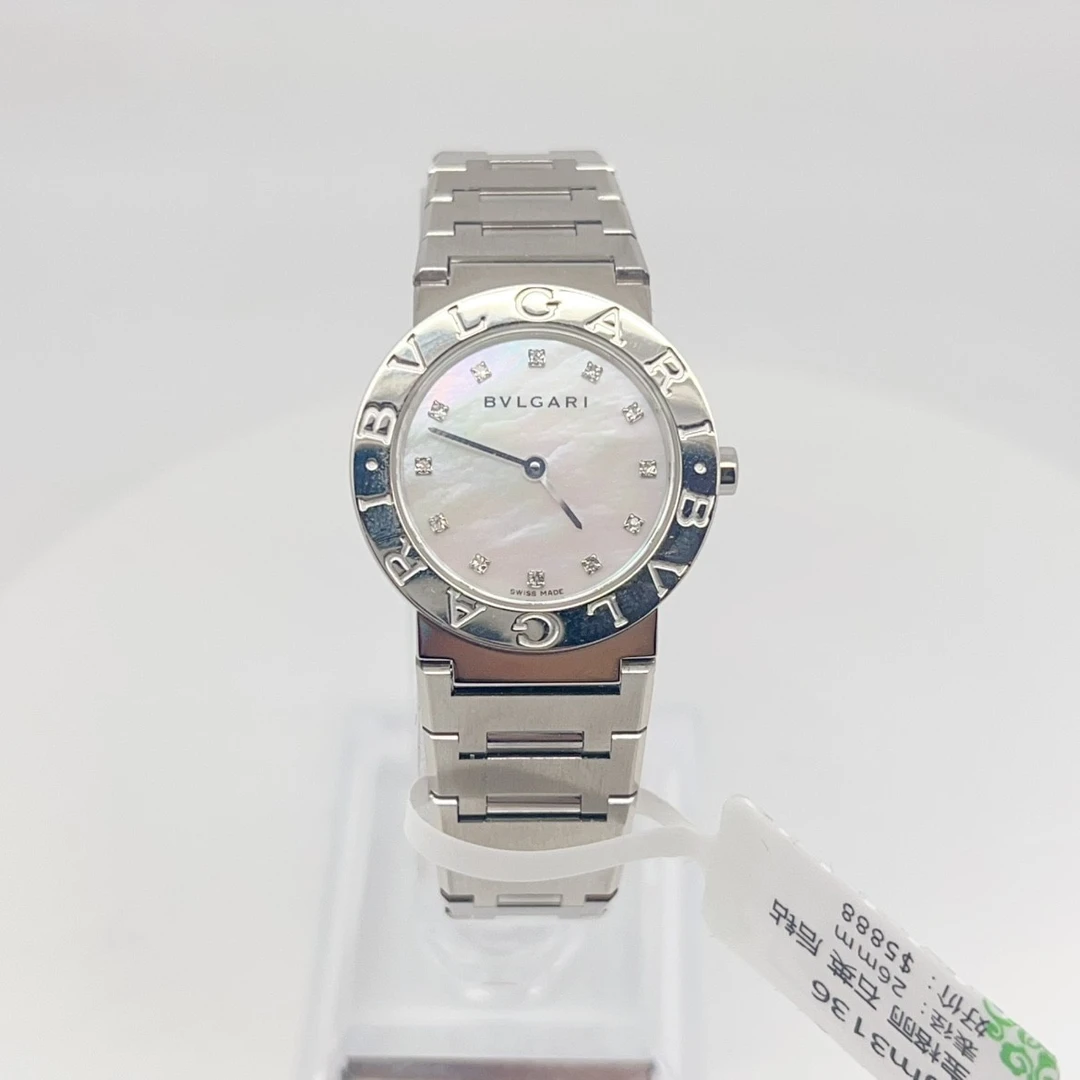 99新 BVLGARI/宝格丽   石英腕表 后钻26mm/公价56999/jm3136