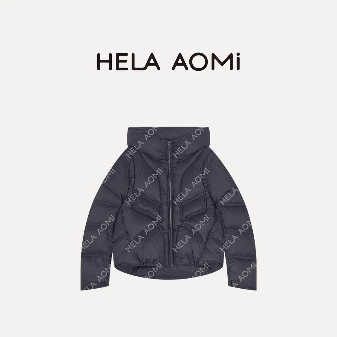 HELA AOMI “超暖泡芙”90白鸭绒树皮状纤维表面羽绒服CY5DC64407