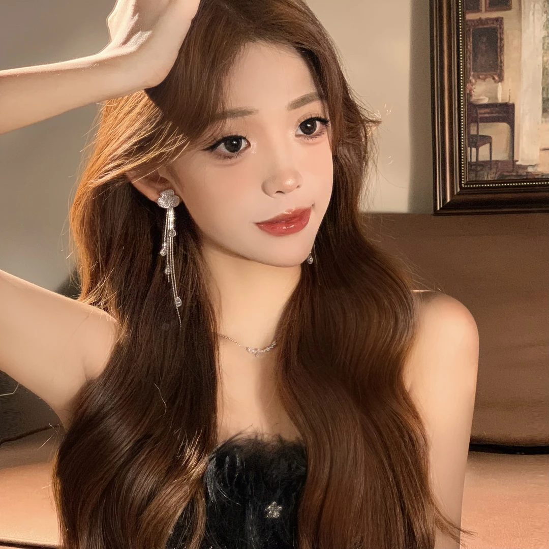 FULL GIRLISH耳环01701日韩花朵流苏耳钉耳饰