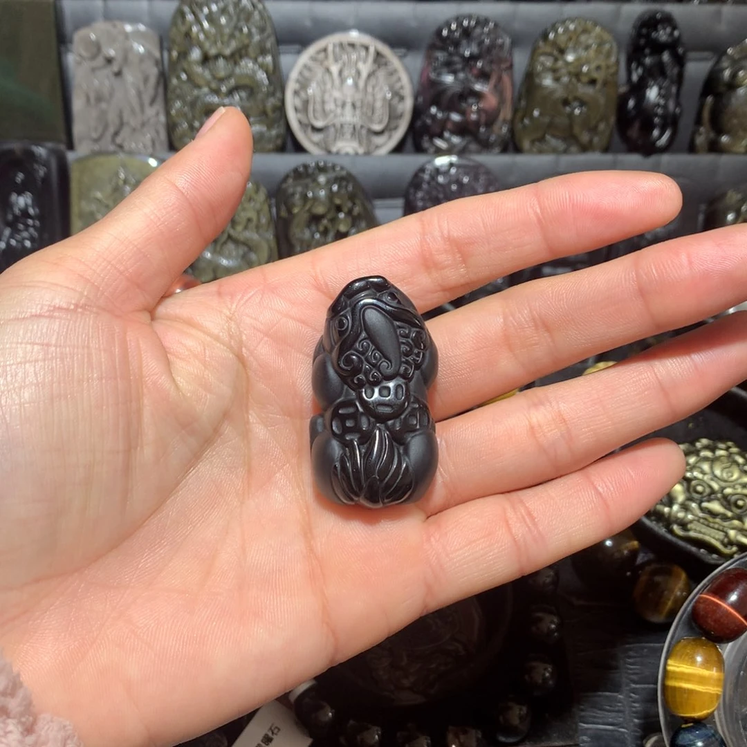 黑曜岩吊坠(不含链)未镶嵌风*