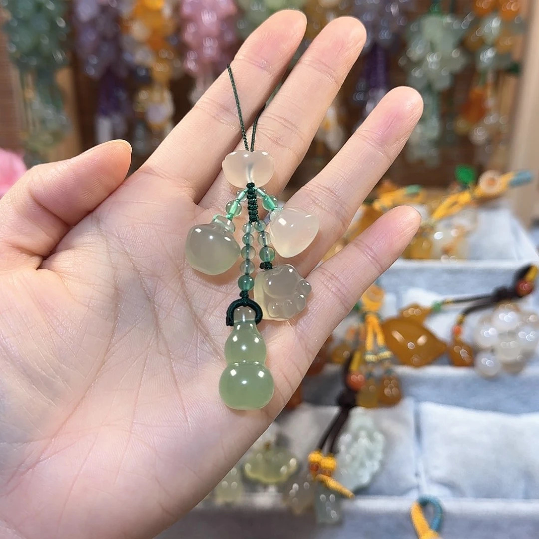 玛瑙/玉髓手机挂件未镶嵌