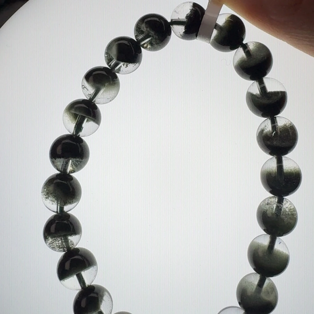 未镶嵌水晶手链天然绿幽灵聚宝盆8.6